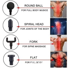 Pistola de Masaje Muscular – 6 Velocidades, Alivio Rápido del Dolor y Recuperación