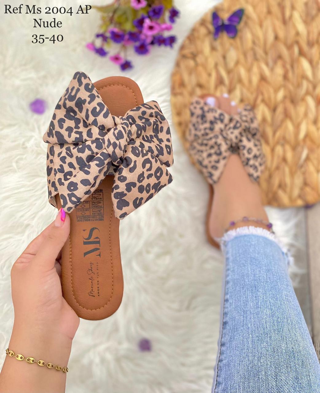 Sandalias Animal Print Tallas 35-40 - Materiales Nacionales - Plana Ms 2004 Animal Print 🐆